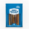 Blue &quot;Best Bully Sticks&quot; package featuring 6-Inch Standard Bully Stick made from grass-fed beef as a rawhide alternative.