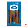 Best Bully Sticks presents its 12-Inch Jumbo USA-Baked Odor-Free Bully Stick as the #1 online brand, featuring brown chews in a blue package. It&#39;s a rawhide alternative with a USA flag icon, perfect for enthusiastic chewers.