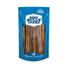 The blue package of Best Bully Sticks&#39; 12-Inch Thin Bully Sticks (16 Count) highlights multiple bully sticks and boasts the label &quot;#1 Online Bully Stick Brand.&quot; These chews, a rawhide alternative, are highly digestible and ideal as dog treats.