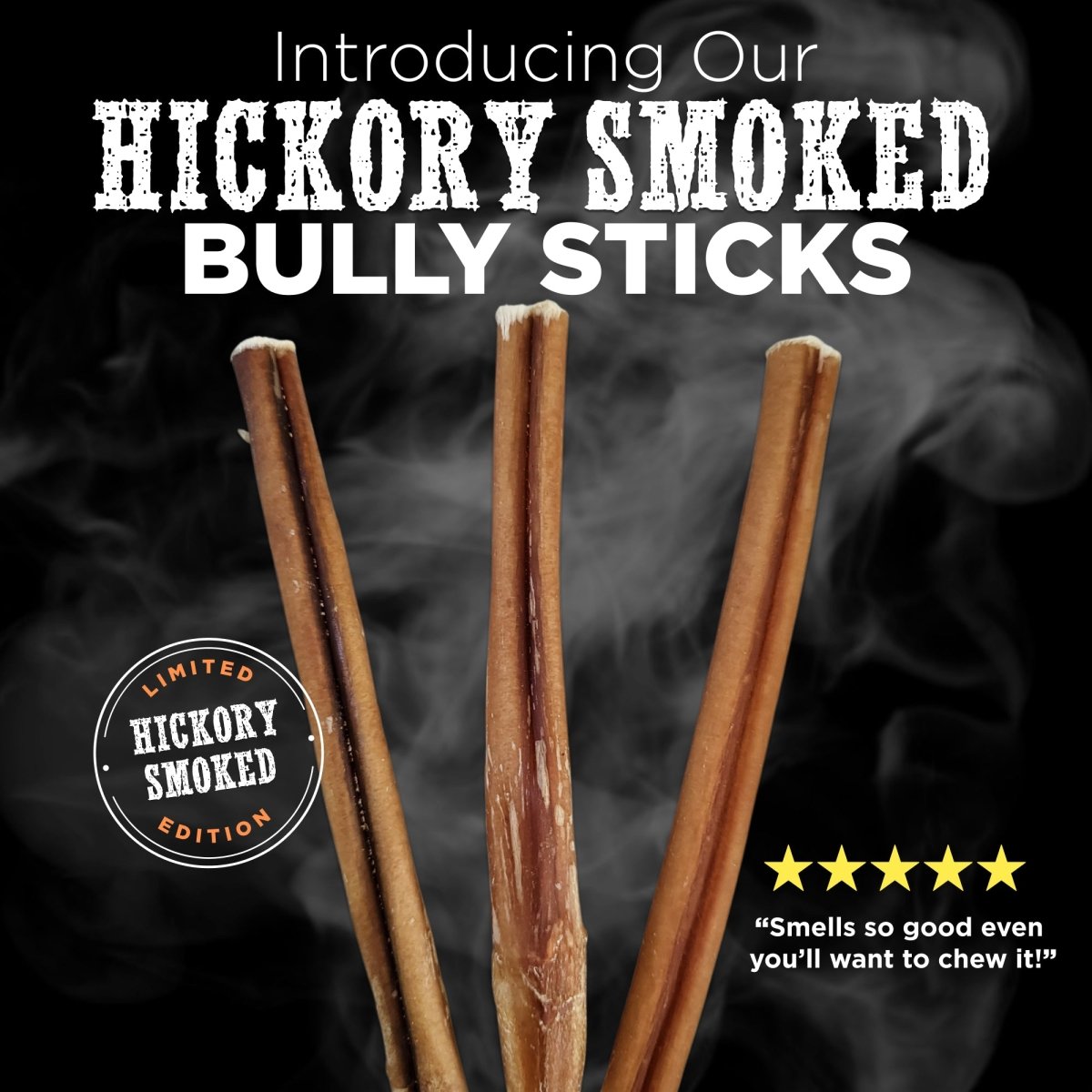 6 Inch Hickory Smoked Bully Sticks Best Bully Sticks