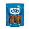 A blue Best Bully Sticks bag features 6-Inch Thick Bully Sticks made from grass-fed beef, labeled as a rawhide alternative and the number one online bully stick brand.