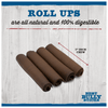 7-Inch Peanut Butter Roll-Ups by Best Bully Sticks are all natural and 100% disposable.