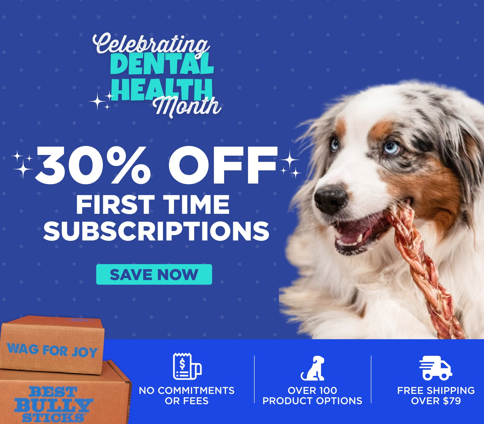 30% off first time subscriptions dental health month save now