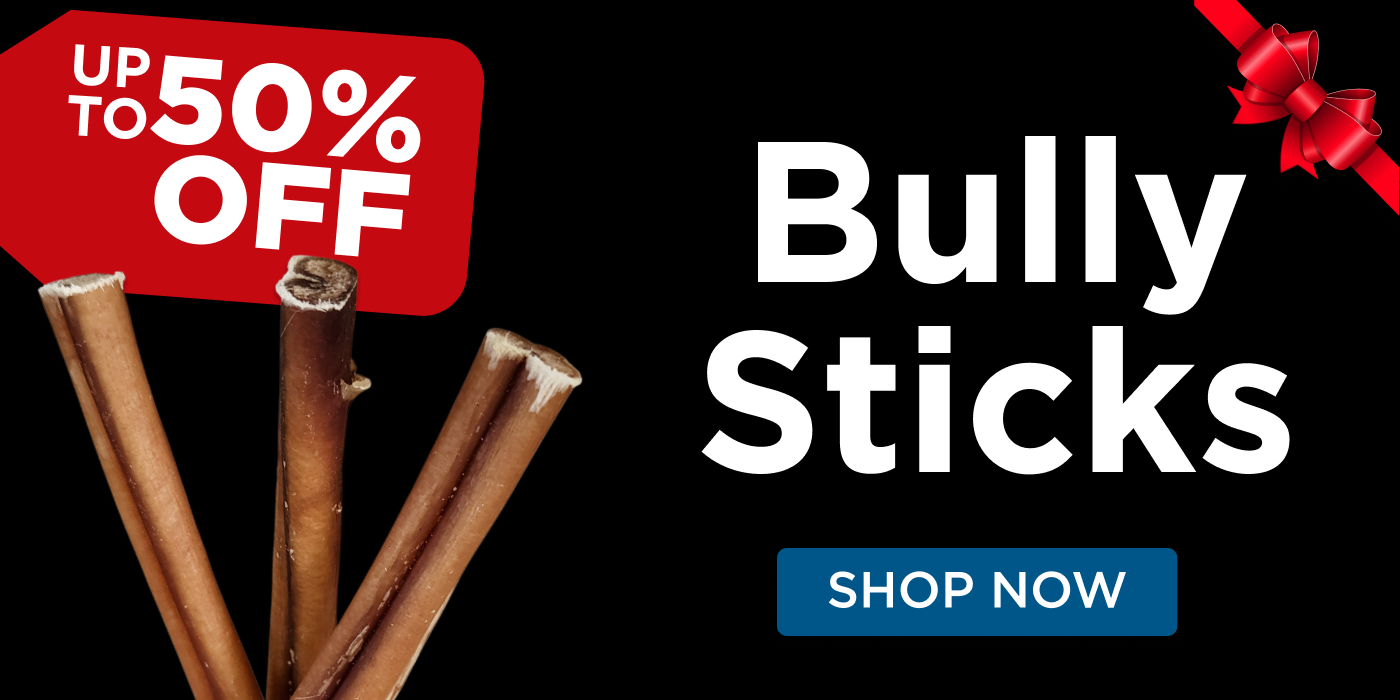 up to 50% off bully sticks