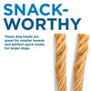 A Best Bully Sticks Beef Tripe Twists (10 Pack) with the words snack worthy.