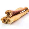 A set of three 12-inch brown dog chews from Best Bully Sticks, designed for dental health, are arranged on a white background. Ideal for power chewers seeking the Biggest Bully Stick Ever - Limited Edition challenge.