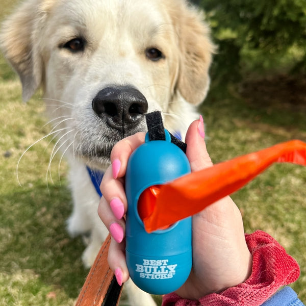 Dog Poop Bag Dispenser with Bags Best Bully Sticks