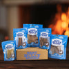 The &quot;Hickory Smoked Sampler Box&quot; from Best Bully Sticks is showcased alongside branded packages in front of a warm, blurred background.