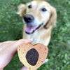 A person holding a Love Bone Heart Shaped Dog Chew by Best Bully Sticks.