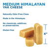 Medium Himalayan Golden Yak Cheese Odor-Free (3 Pack) by Best Bully Sticks.