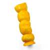 A stack of four irregularly shaped, smooth-yellow objects, similar to large Peanut Butter Beef Cheeks by Best Bully Sticks, is set against a plain white background.