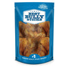 The blue &quot;Best Bully Sticks&quot; package includes brown dog chews as a rawhide alternative and offers single ingredient options, along with pig ear dog treats in a 25 pack. Known as the #1 online bully stick brand.