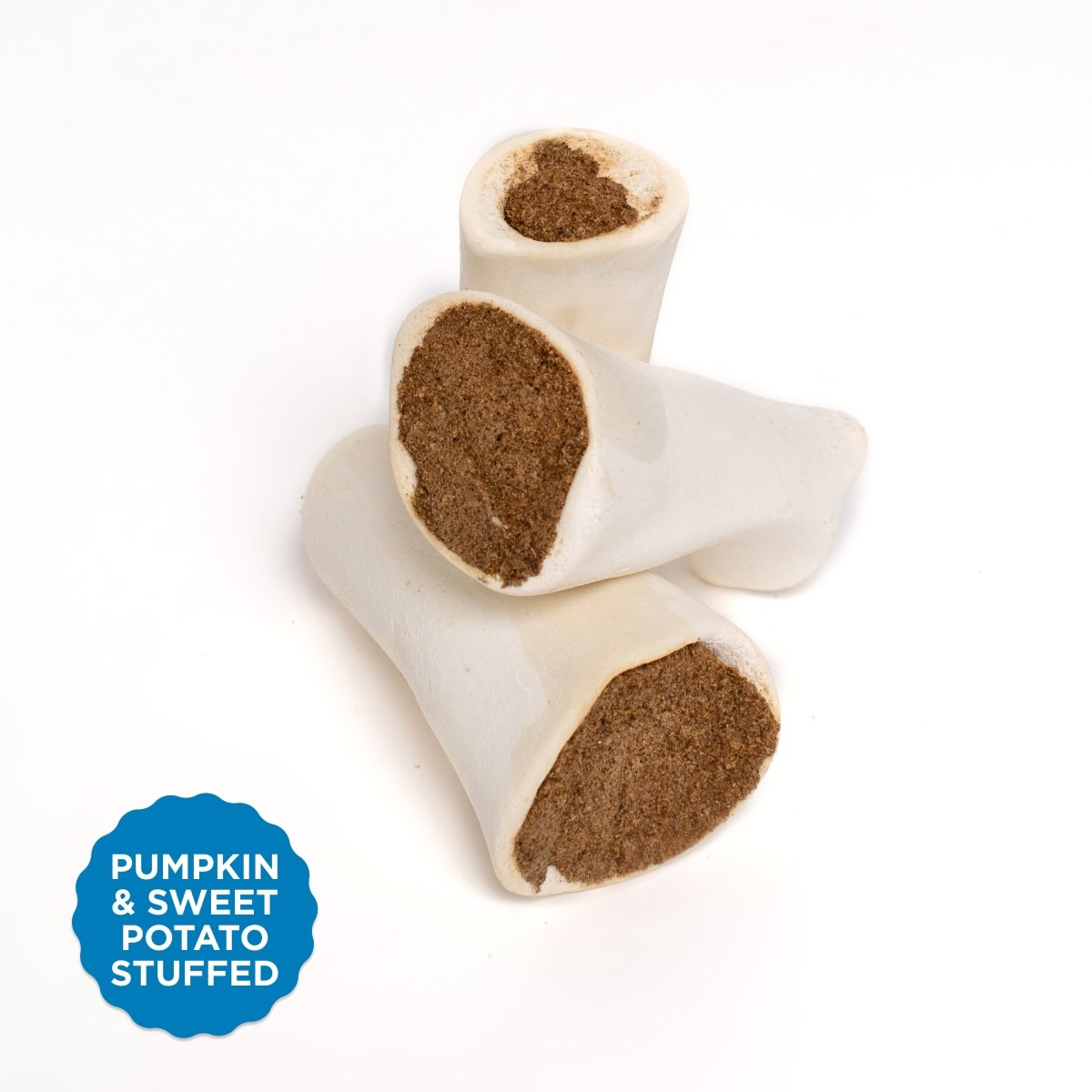 Best Bully Sticks Pumpkin Sweet Potato Stuffed Shin Bone (3 Pack).