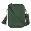 The Best Bully Sticks Neoprene Walkie Bag - Green with a tassel.